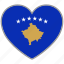 flag heart, kosovo, country, flag, nation, love 