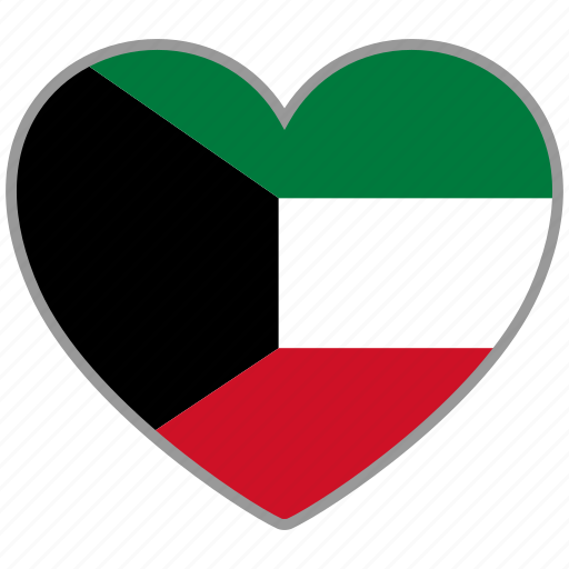 Flag heart, kuwait, country, flag, nation, love icon - Download on Iconfinder