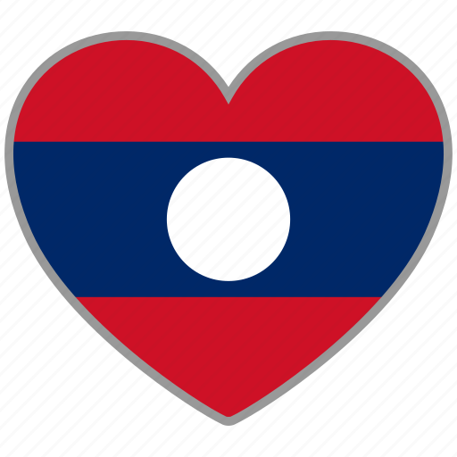 Flag heart, laos, country, flag, nation, love icon - Download on Iconfinder