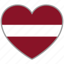 flag heart, latvia, country, flag, nation, love