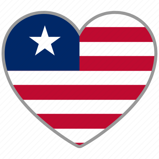 Flag heart, liberia, country, flag, nation, love icon - Download on Iconfinder