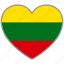flag heart, lithuania, country, flag, nation, love 