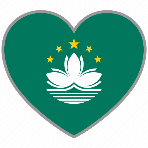 Flag heart, macau, country, flag, nation, love icon - Download on Iconfinder