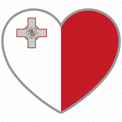 Flag heart, malta, country, flag, nation, love icon - Download on Iconfinder