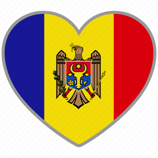 Flag heart, moldova, country, flag, nation, love icon - Download on Iconfinder