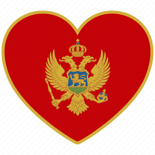 Flag heart, montenegro, country, flag, love icon - Download on Iconfinder