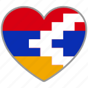 flag heart, nagorno, country, flag, nation, love
