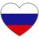 flag heart, russian, country, flag, national, russia, love