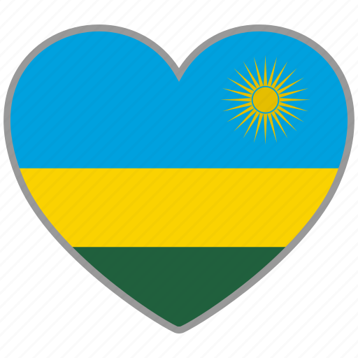 Flag heart, rwanda, country, flag, nation, love icon - Download on Iconfinder