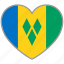 flag heart, saint vincent and the grenadines, flag, love 
