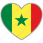 flag heart, senegal, country, flag, nation, national, love 