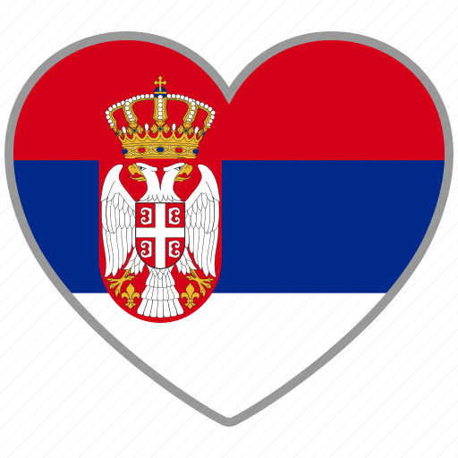 Flag heart, serbia, country, flag, nation, love icon - Download on Iconfinder