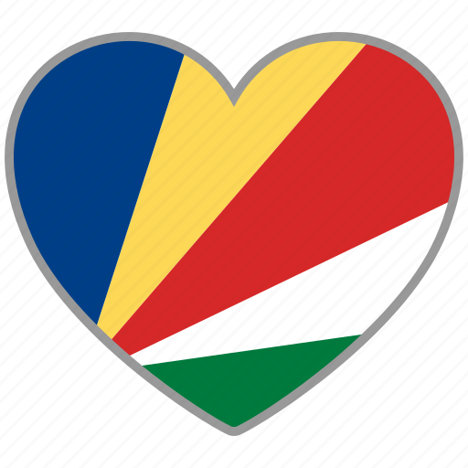 Flag heart, seychelles, country, flag, national, love icon - Download on Iconfinder