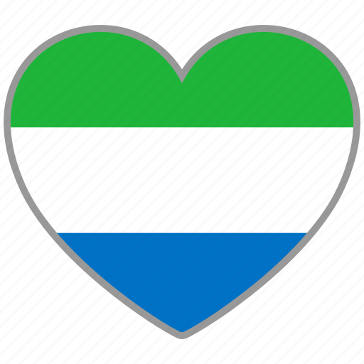 Flag heart, sierra leone, flag, love icon - Download on Iconfinder