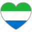 flag heart, sierra leone, flag, love 
