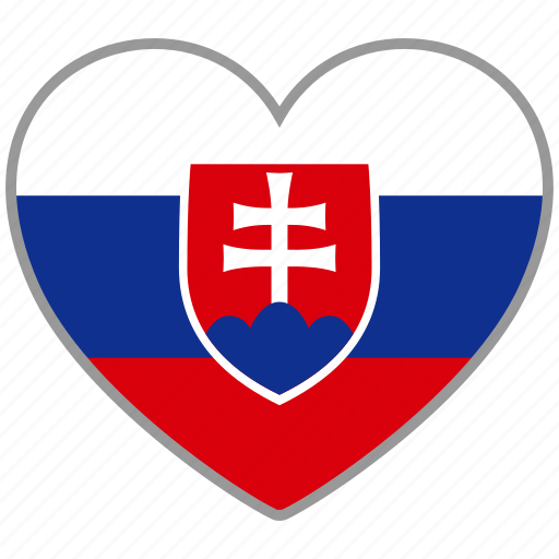 Flag heart, slovakia, country, flag, national, love icon - Download on Iconfinder