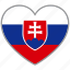 flag heart, slovakia, country, flag, national, love 