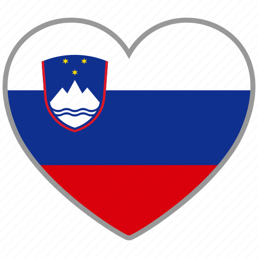 Flag heart, slovenia, country, flag, national, love icon - Download on Iconfinder