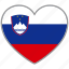 flag heart, slovenia, country, flag, national, love 