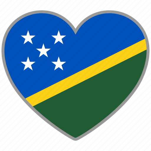 Flag heart, solomon islands, flag, love icon - Download on Iconfinder