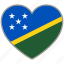 flag heart, solomon islands, flag, love 