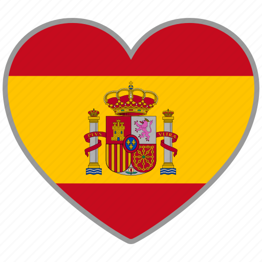 Flag heart, spain, country, flag, national, love icon - Download on Iconfinder