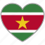 flag heart, suriname, country, flag, national, love 