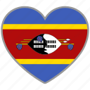 flag heart, swaziland, country, flag, national, love 