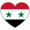 flag heart, syria, country, flag, nation, love