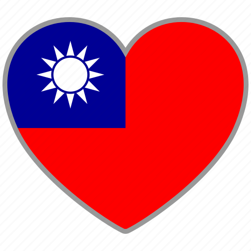 Flag heart, taiwan, country, flag, nation, love icon - Download on Iconfinder
