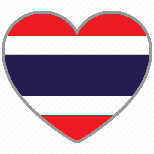 Flag heart, thailand, country, flag, nation, love icon - Download on Iconfinder