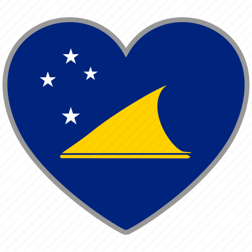Flag heart, tokelau, country, flag, nation, love icon - Download on Iconfinder