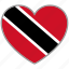 flag heart, trinidad and tobago, flag, love 