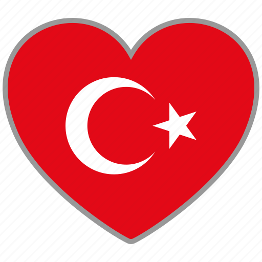 Flag heart, turkey, country, flag, nation, love icon - Download on Iconfinder