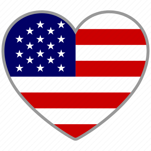 Download America, american, flag heart, love, state, states, usa icon