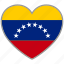 flag heart, venezuela, country, flag, nation, love 