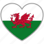 flag heart, wales, country, flag, love 
