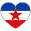 flag heart, yugoslavia, country, flag, nation, love 