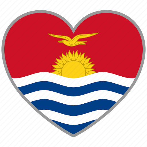 Flag heart, kiribati, country, flag, nation, love icon - Download on Iconfinder