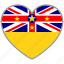 flag heart, niue, country, flag, national, love 