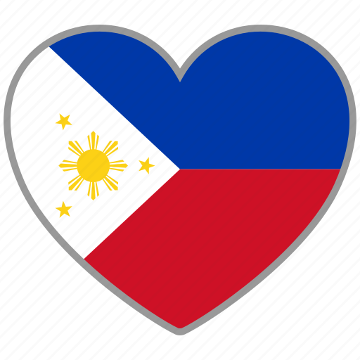 Flag heart, philippines, country, flag, national, love icon - Download on Iconfinder