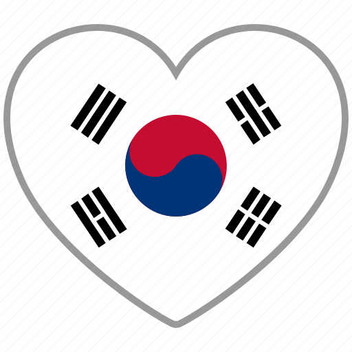 Flag heart, south korea, flag, love icon - Download on Iconfinder