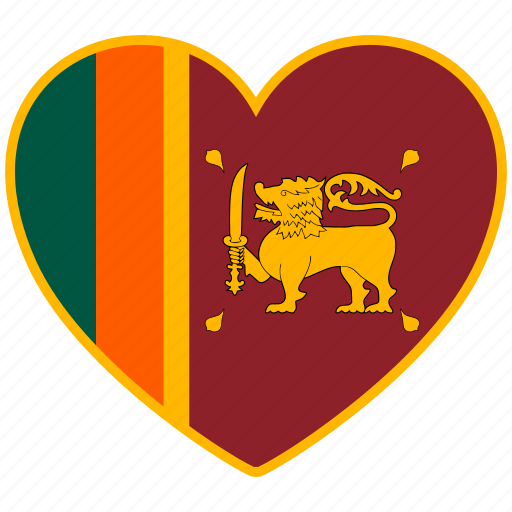 Flag heart, srilanka, country, flag, national, love icon - Download on Iconfinder