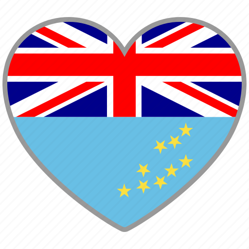 Flag heart, tuvalu, country, flag, nation, love icon - Download on Iconfinder