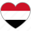 flag heart, yemen, country, flag, nation, love 