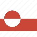 flag, greenland, rectangle