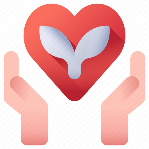 Love, nature, leaf, heart, hands, ecology, plant icon - Download on Iconfinder