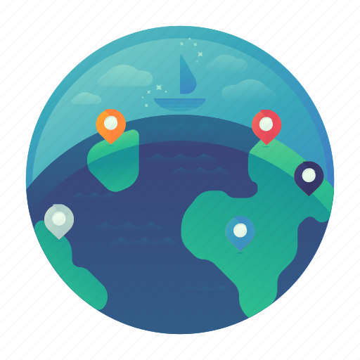 Destination, earth, flight, location, map, tourism, travel icon - Download on Iconfinder