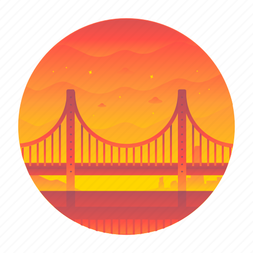 Bridge, california, golden gate, san francisco, suspension, travel icon - Download on Iconfinder