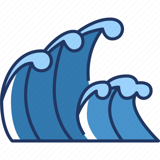 Waves, water, sea, ocean, nature, beach, coast icon - Download on Iconfinder